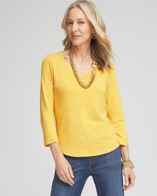 V-neck 3/4 Sleeve Tee - image 1